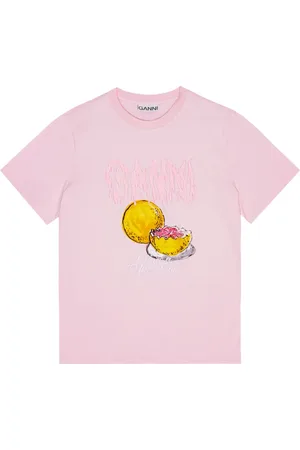 Ganni Logo appliqué graphic print t-shirt