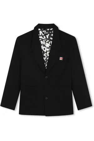 DKNY Logo-appliqué single-breasted blazer