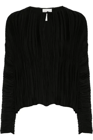 FORTE FORTE Pliss??-effect blouse
