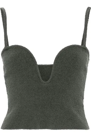 Nanushka Bouclé cropped tank top