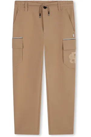HUGO BOSS Logo-appliqué straight-leg trousers