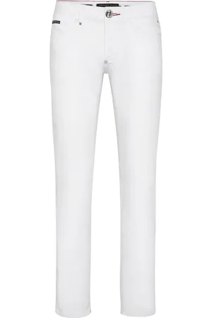 Philipp Plein Tiger-appliqué straight-leg jeans
