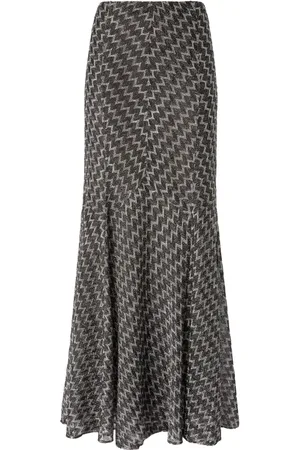 Missoni Zigzag lam?? flared maxi skirt