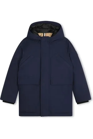 HUGO BOSS Logo-appliqué hooded padded coat