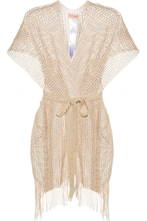 Twin-Set Lamé open-knit gilet