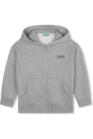 Kenzo Logo-print mélange-effect hoodie