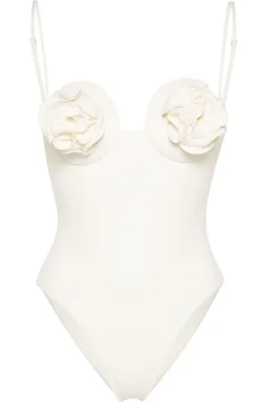 MAGDA BUTRYM Rose-appliqu?? swimsuit