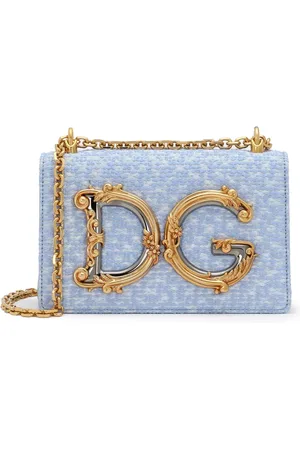 Dolce & Gabbana Logo plaque bouclé cross body bag