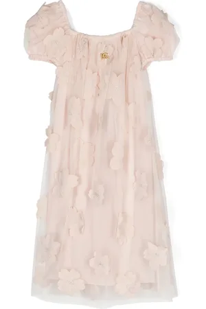Dolce & Gabbana Floral-appliqué tulle dress