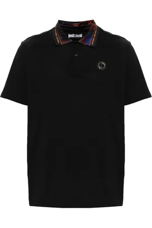 Roberto Cavalli Logo-appliqué polo shirt