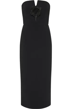 Rebecca Vallance Aubree floral-appliqué midi dress