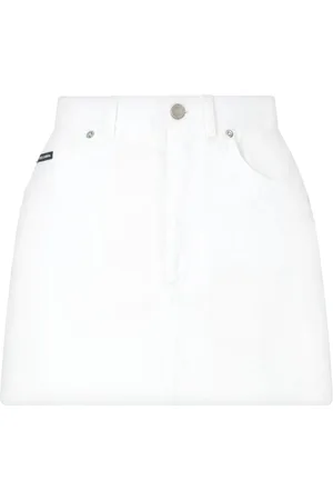 Dolce & Gabbana Logo-appliqué denim miniskirt