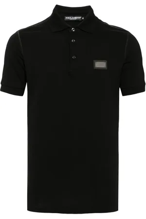 Dolce & Gabbana Branded-tag cotton piqué polo shirt