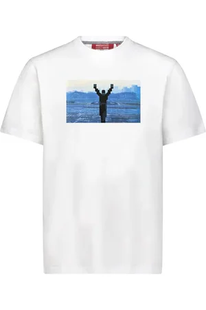 MOSTLY HEARD RARELY SEEN Victory 8-bit appliqué cotton t-shirt