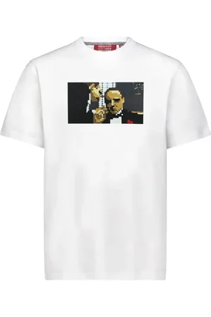 MOSTLY HEARD RARELY SEEN The godfather 8-bit appliqué cotton t-shirt