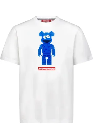 MOSTLY HEARD RARELY SEEN Munchies 8-bit appliqué cotton t-shirt