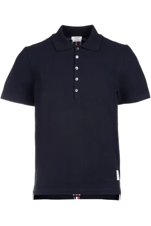 Thom Browne Center-Back Stripe Piqu?? Polo