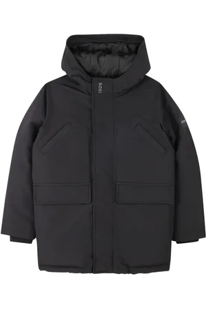HUGO BOSS Logo-appliqué parka coat