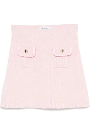Self-Portrait M??lange-effect mini skirt