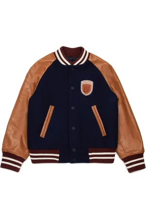 Dsquared2 Logo-appliqué panelled bomber jacket