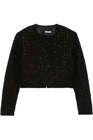 ROTATE Bouclé cropped jacket