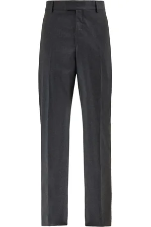 Salvatore Ferragamo Mélange-effect trousers