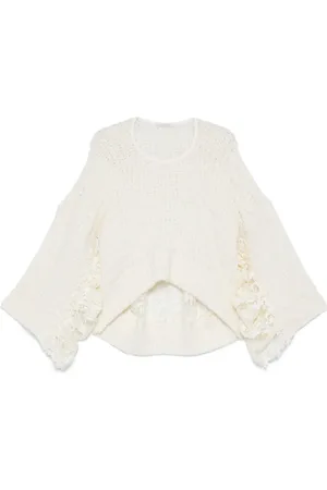 Maurizio Mykonos Floral lace-appliqué sweater