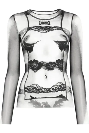 Jean Paul Gaultier The Body Lace Marin??re top