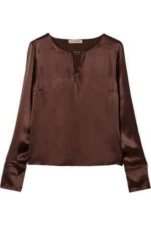 Twin-Set Appliqué-logo satin blouse