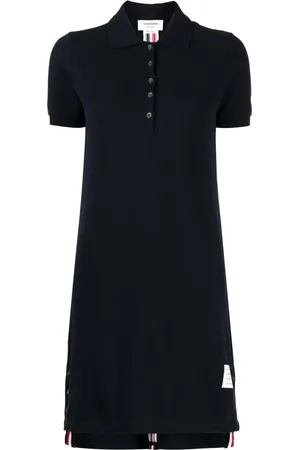 Thom Browne Stripe-detailing piqu?? polo dress