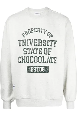 Chocoolate Logo-print mélange-effect sweatshirt
