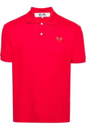 Comme des Garçons Heart-patch piqu?? polo shirt