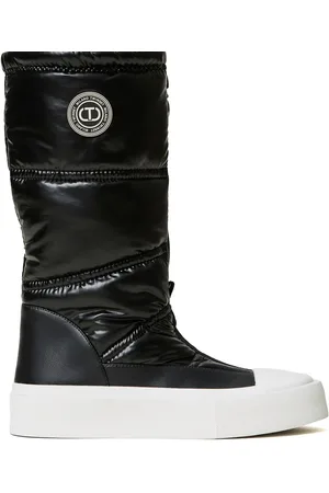 Twin-Set Logo-appliqu?? padded boots
