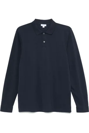 Sunspel Long-sleeve piqué polo shirt