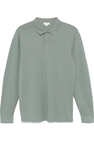 Sunspel Long-sleeve piqué polo shirt