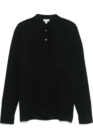 Sunspel Piqué long-sleeves polo shirt