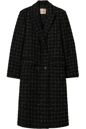 Twin-Set Check pattern bouclé coat