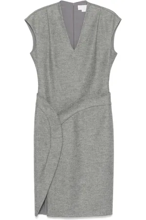 GENNY Mélange-effect midi dress