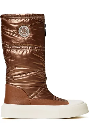 Twin-Set Logo-appliqu?? padded boots