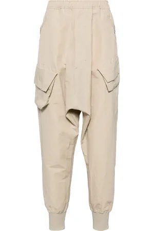 JULIUS Cotton blend drop crotch trousers