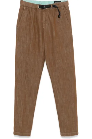 White Sand M??lange-effect trousers