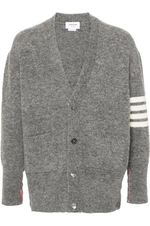 Thom Browne 4-Bar mélange wool cardigan