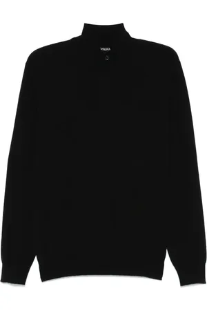 Ermenegildo Zegna Oasi Cashmere Zip Mock Neck Sweater