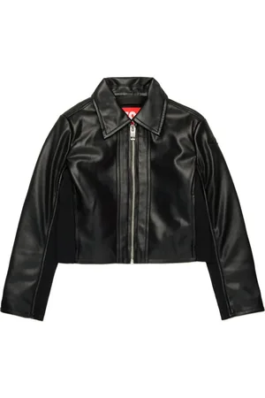 Diesel Logo-appliqué biker jacket