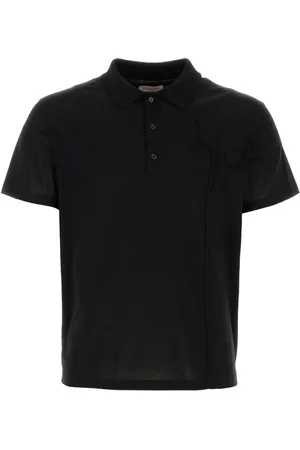 VALENTINO GARAVANI Flower-appliqué cotton polo shirt