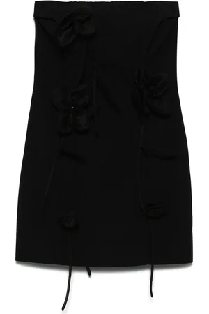 ROTATE Rose-appliqu?? tube mini dress