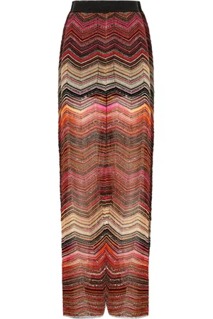 Missoni Zigzag-pattern lamé palazzo pants