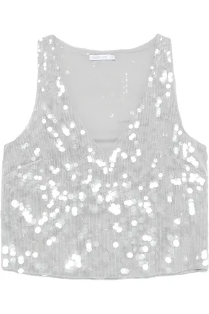 Patrizia Pepe D??grad??-effect sequined top