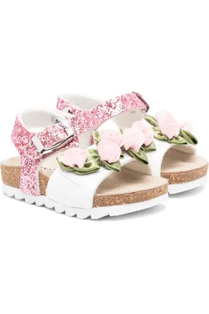 MONNALISA Floral-appliqu?? sandals