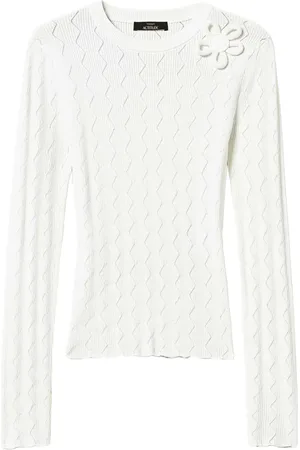 Twin-Set Floral-appliqué jumper